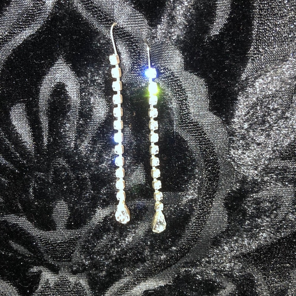 CZ drop earrings